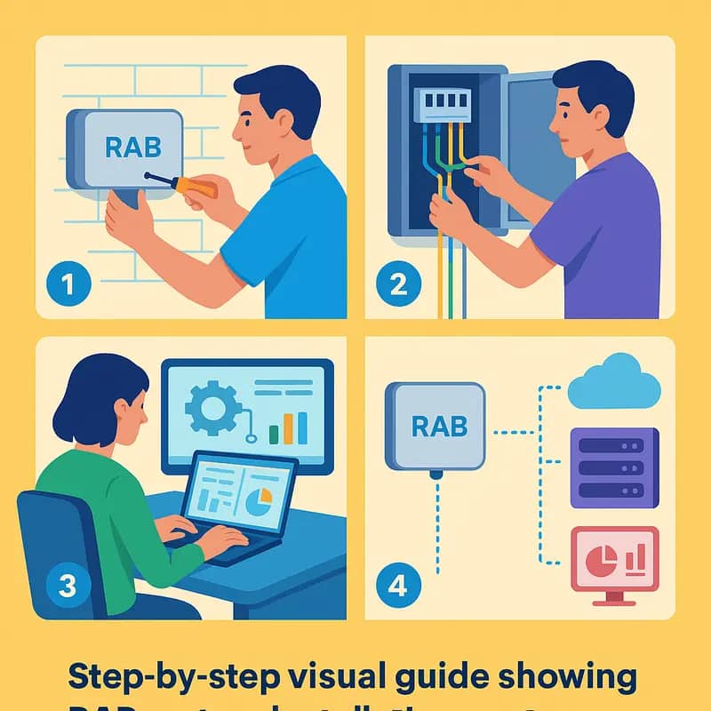 Dr. Gross and Dr. Wen examining their early RAB system prototype