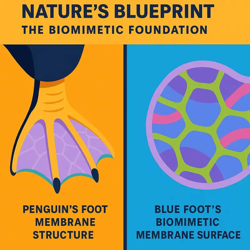 Microscopic view of Blue Foot membrane’s advanced polymer structure