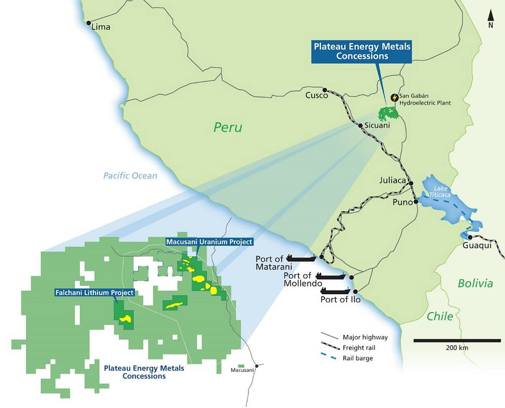 Situation Map of the Falchani Project - Credit: American Lithium
