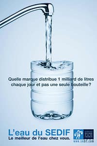 French Ad of an Utility against Bottled Water