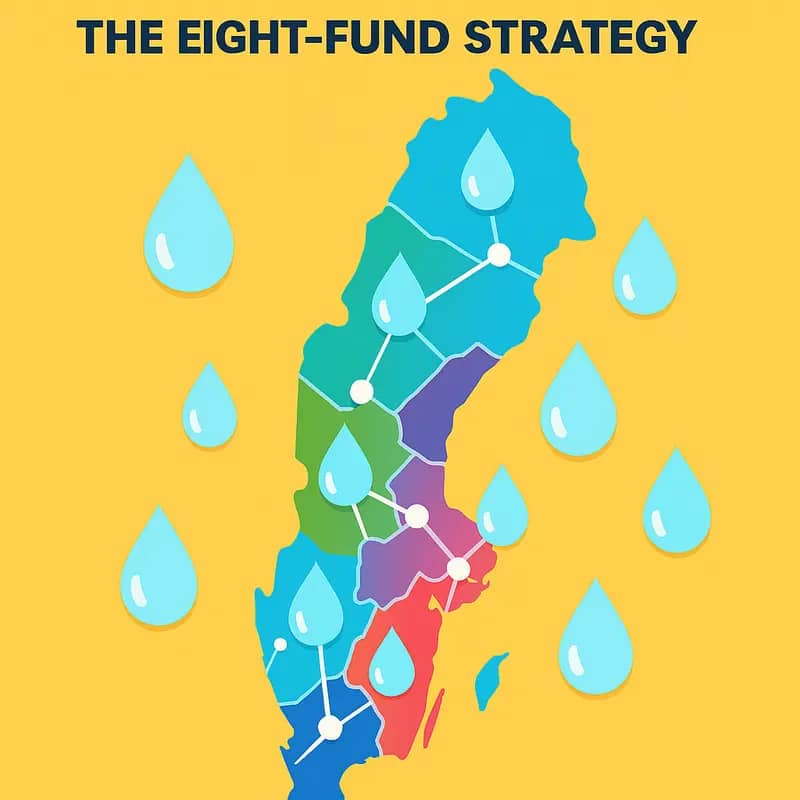 Almi Invest’s €140M fund deployment strategy visualization
