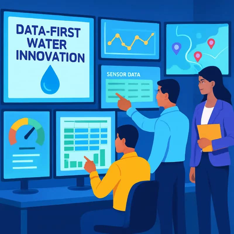 Modern water quality monitoring system showcasing real-time data analytics