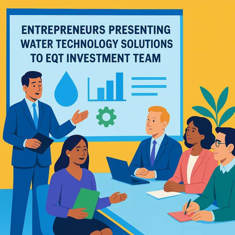 EQT’s strategic planning room showcasing water investment analytics