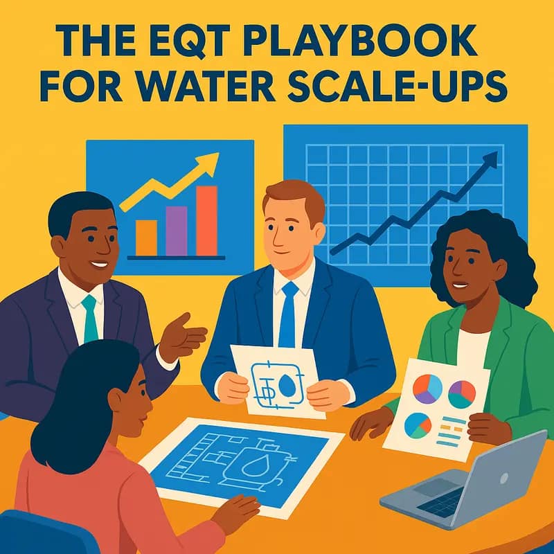 EQT’s strategic planning room showcasing water investment analytics