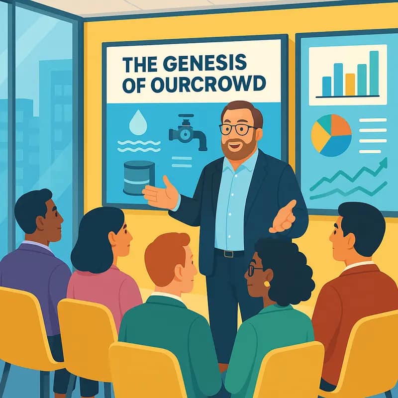 OurCrowd founder Jon Medved presenting to investors