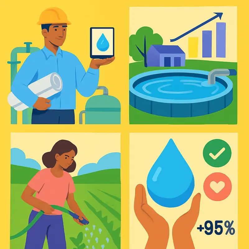 Modern water utility control room showcasing digital transformation