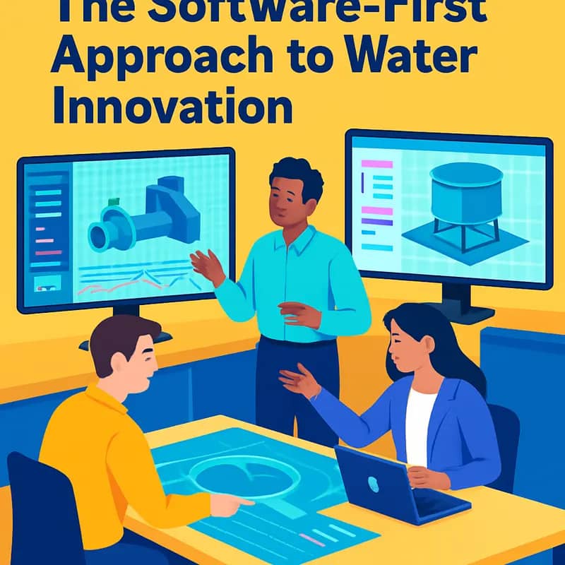 Engineers utilizing advanced software platforms for water infrastructure design