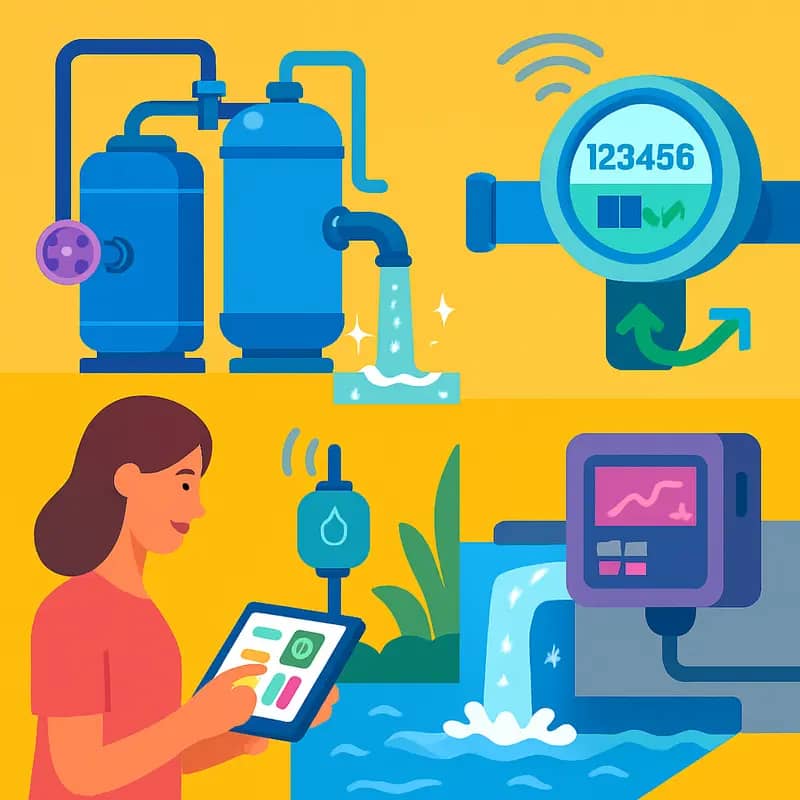 TSP Ventures team evaluating water treatment technology