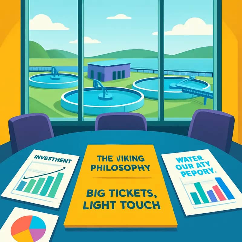 Viking Global’s boardroom overlooking water infrastructure investments