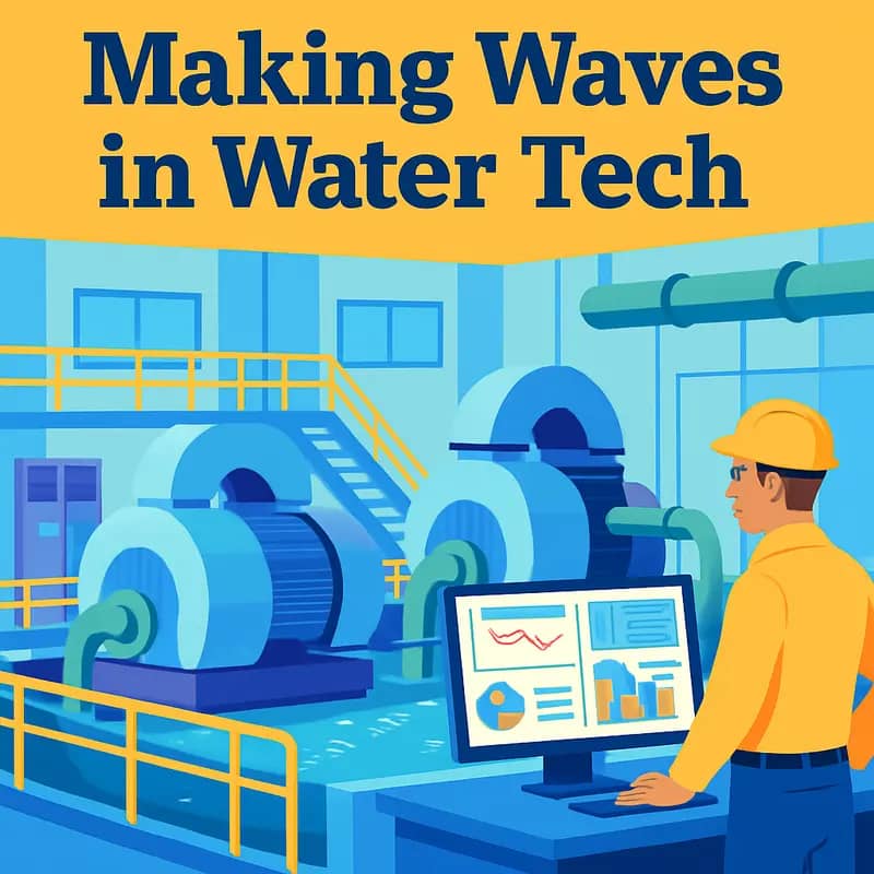 EDC executives analyzing water technology investment opportunities