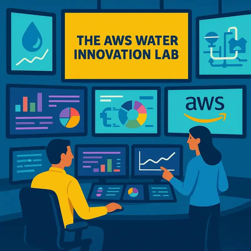 Amazon’s data center showcasing water-intensive cooling operations