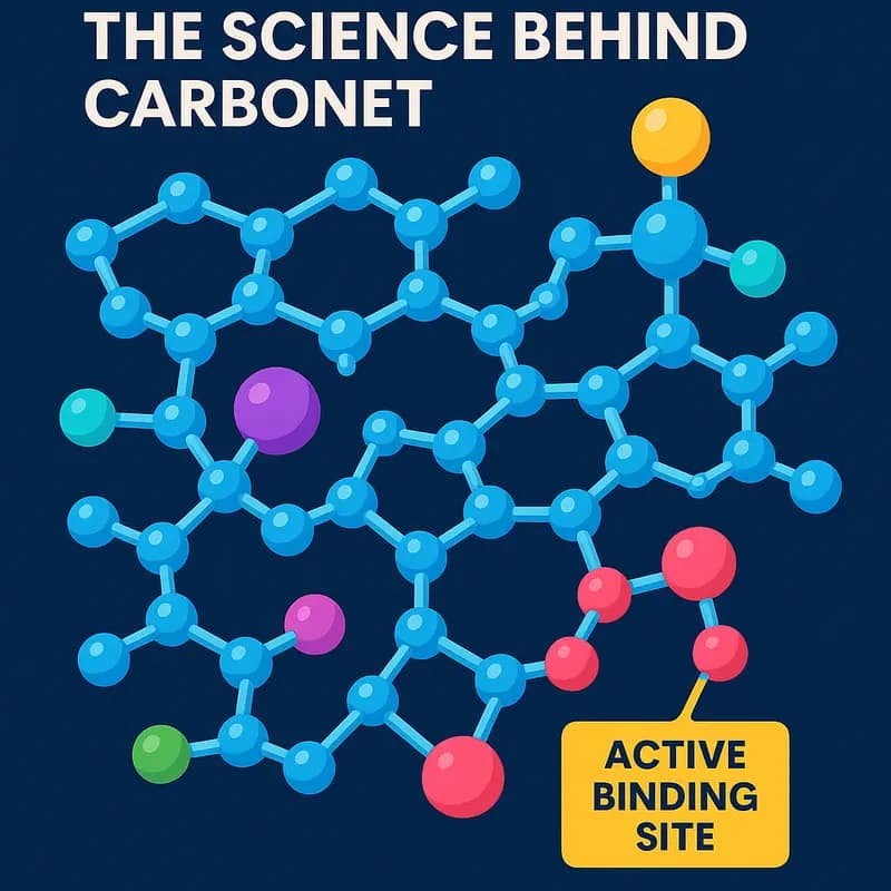 Carbonet’s unique molecular architecture enables superior contaminant capture