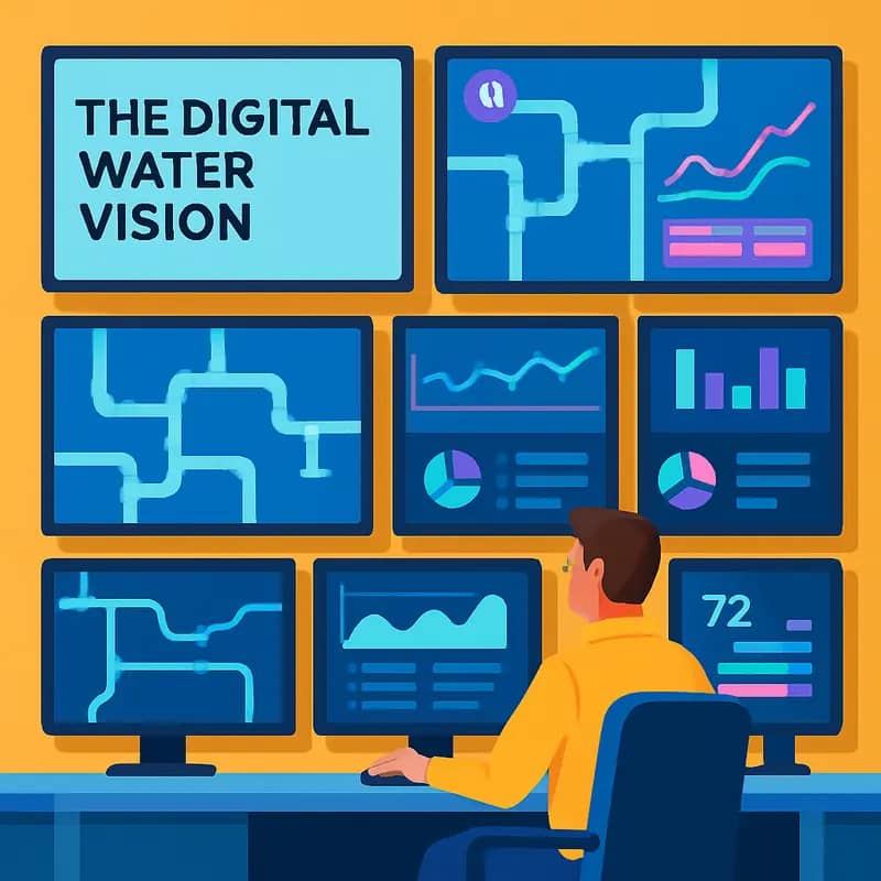 Modern water infrastructure monitoring through AI and digital twins
