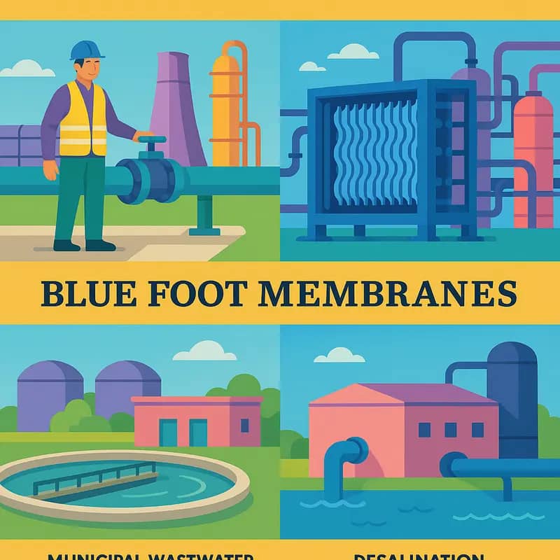 Microscopic view of Blue Foot membrane’s advanced polymer structure