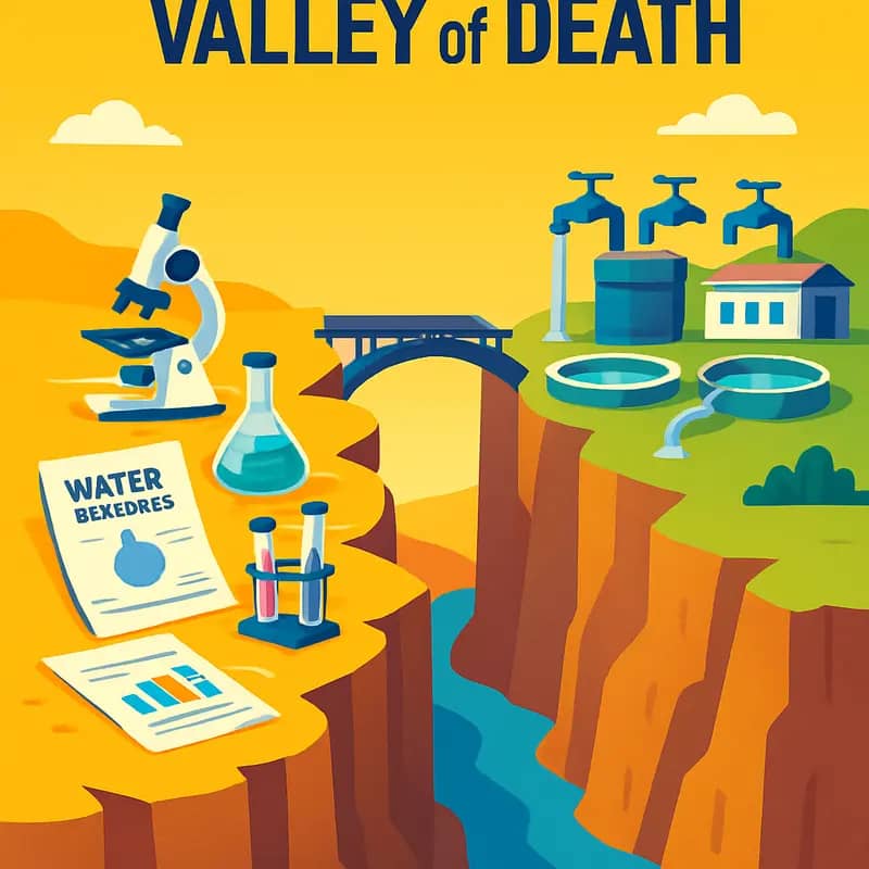 Scientists advancing water treatment technology in a research laboratory