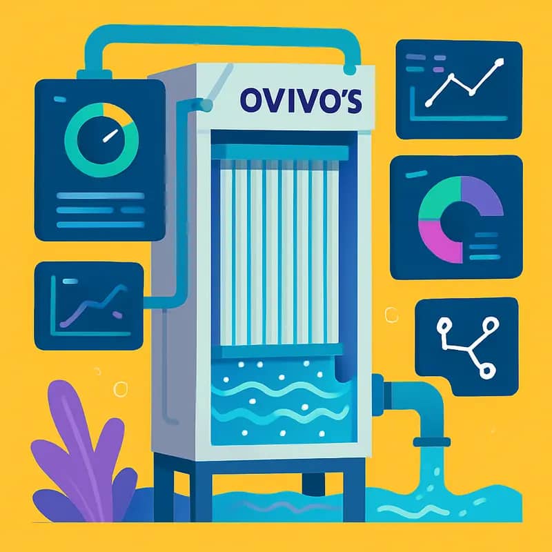 Ovivo’s modern water treatment facility showcasing traditional and digital technologies