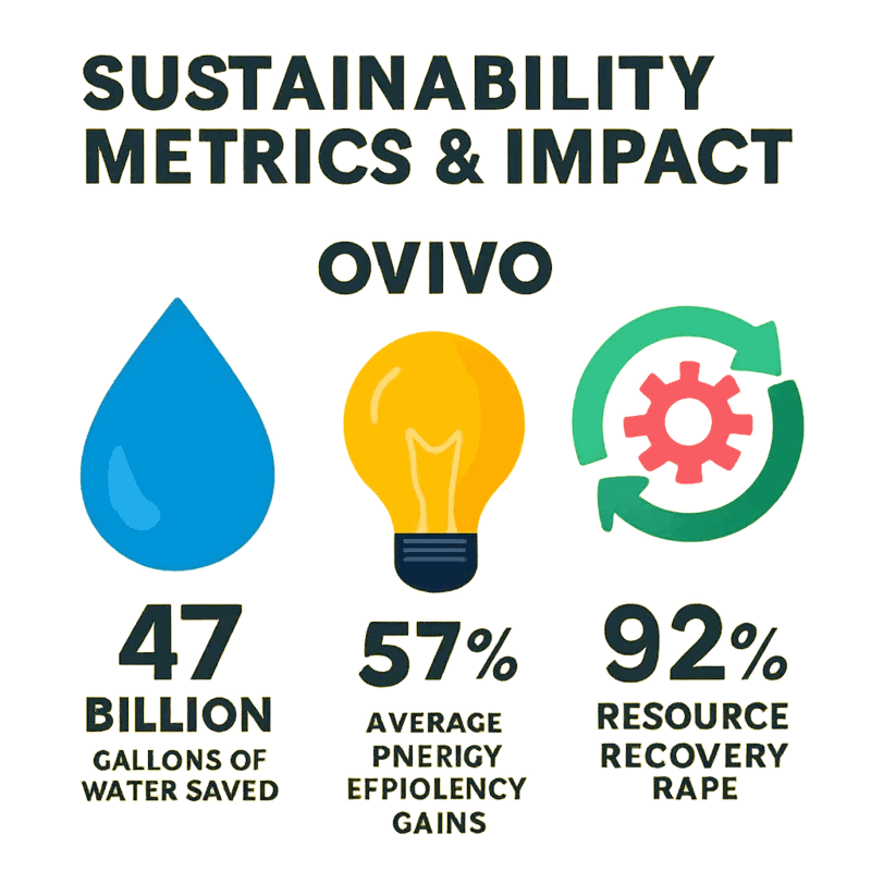 Ovivo’s modern water treatment facility showcasing traditional and digital technologies