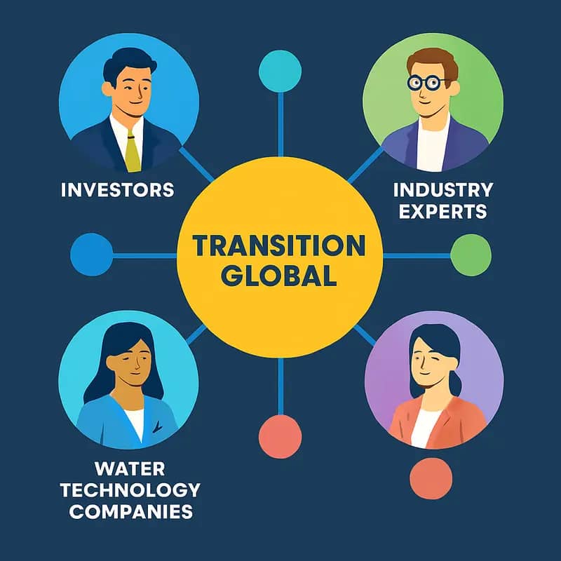 Transition Global’s investment team analyzing water technology opportunities