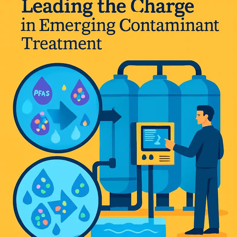 Ovivo’s modern water treatment facility showcasing traditional and digital technologies