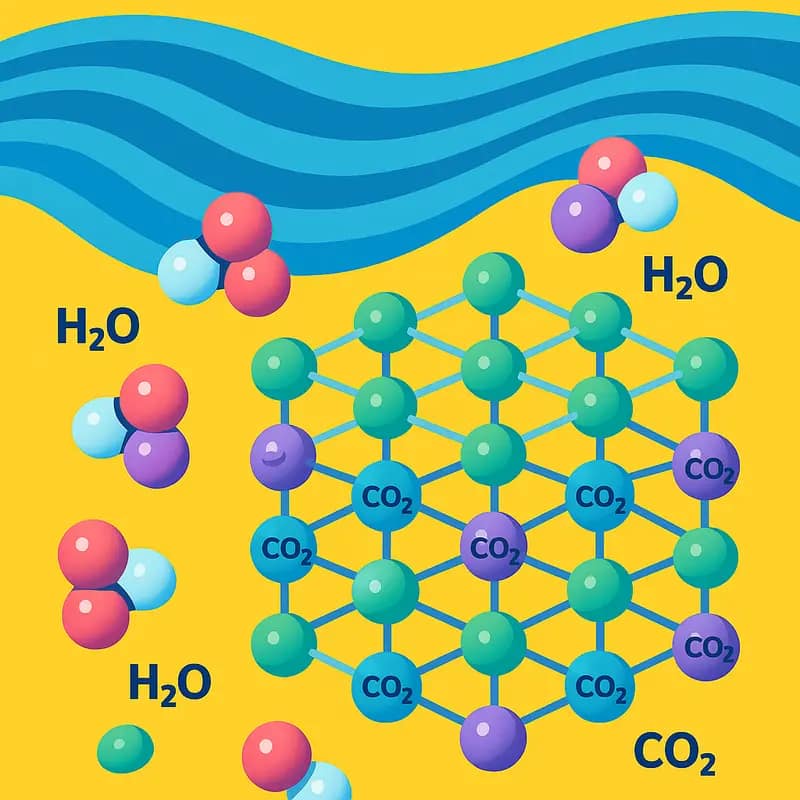 Molecular interaction between water and carbon dioxide