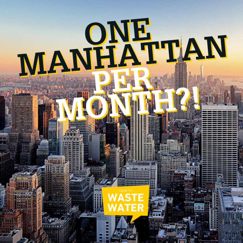 What Happens to Water Management if we Build One Manhattan per Month?