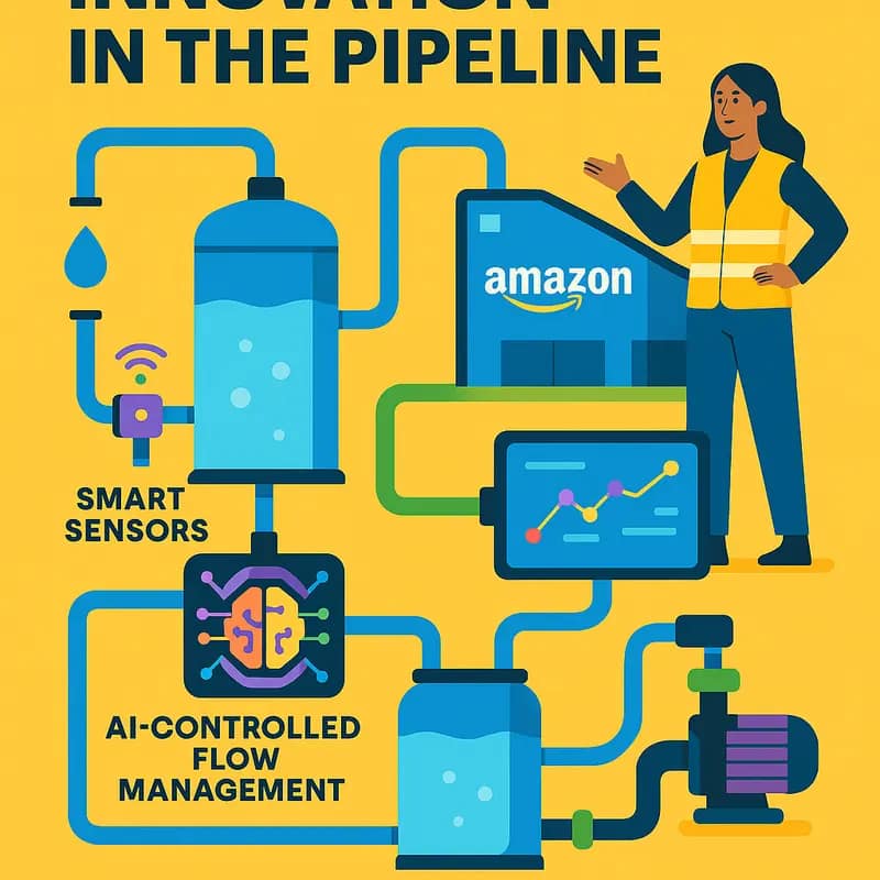 Amazon’s data center showcasing water-intensive cooling operations