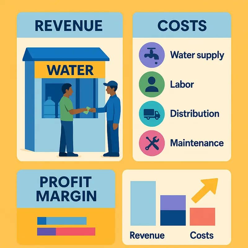 Local water entrepreneur operating a 1001 Fontaines facility